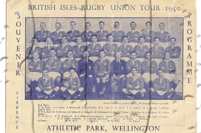 1950 New Zealand v British Isles  Rugby Programme